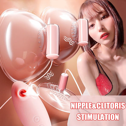 4-in-1 Vibrator, Nipple and Breast Massager, Clitoral Stimulator, Sucker, Female Masturbator, Licking Sex Toy for Women