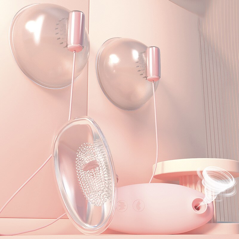 4-in-1 Vibrator, Nipple and Breast Massager, Clitoral Stimulator, Sucker, Female Masturbator, Licking Sex Toy for Women