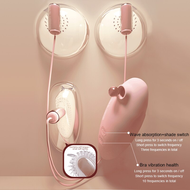 4-in-1 Vibrator, Nipple and Breast Massager, Clitoral Stimulator, Sucker, Female Masturbator, Licking Sex Toy for Women