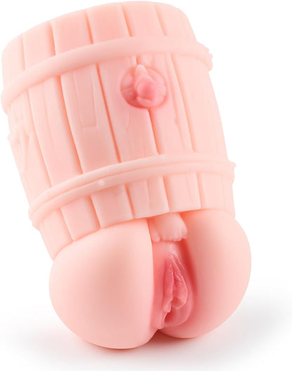 2LB Pocket Pussy Toy Male Masturbator. Female Sex Toy Girl Stuck in Barrel with Fake Pussy. 3D Realistic Sex Toys for Men with Barrel Sex Torso. Male Sex Toy for Men Masturbation