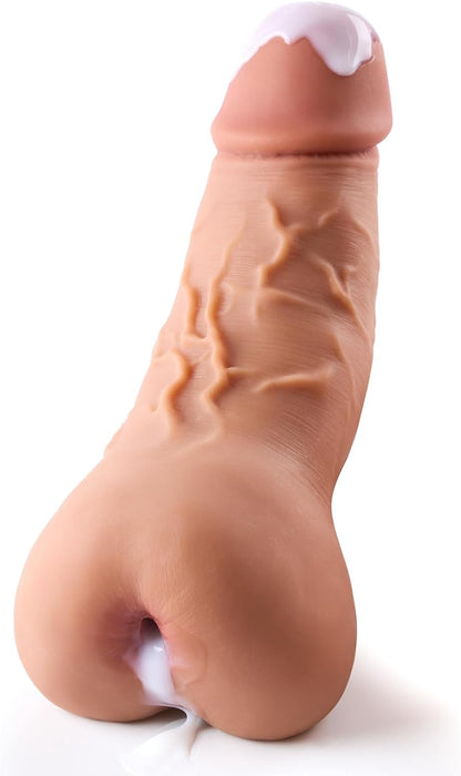 2-in-1 Realistic Dildo Pocket Pussy Male Masturbator with Penetrable Pee-Hole and Anus. Lifelike Dildo-Shaped Male Sex Toys with Balls for Gay Sex. Eterfore Male Sex Doll for Men Couple …