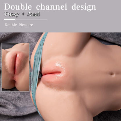 Male Masturbator Sex Doll Pocket Pussy Ass with Virgin Tight. 2 Hole Realistic with Strong Suction Channel. Kingdemer Sex Toy for Men Masturbation 5.95LB