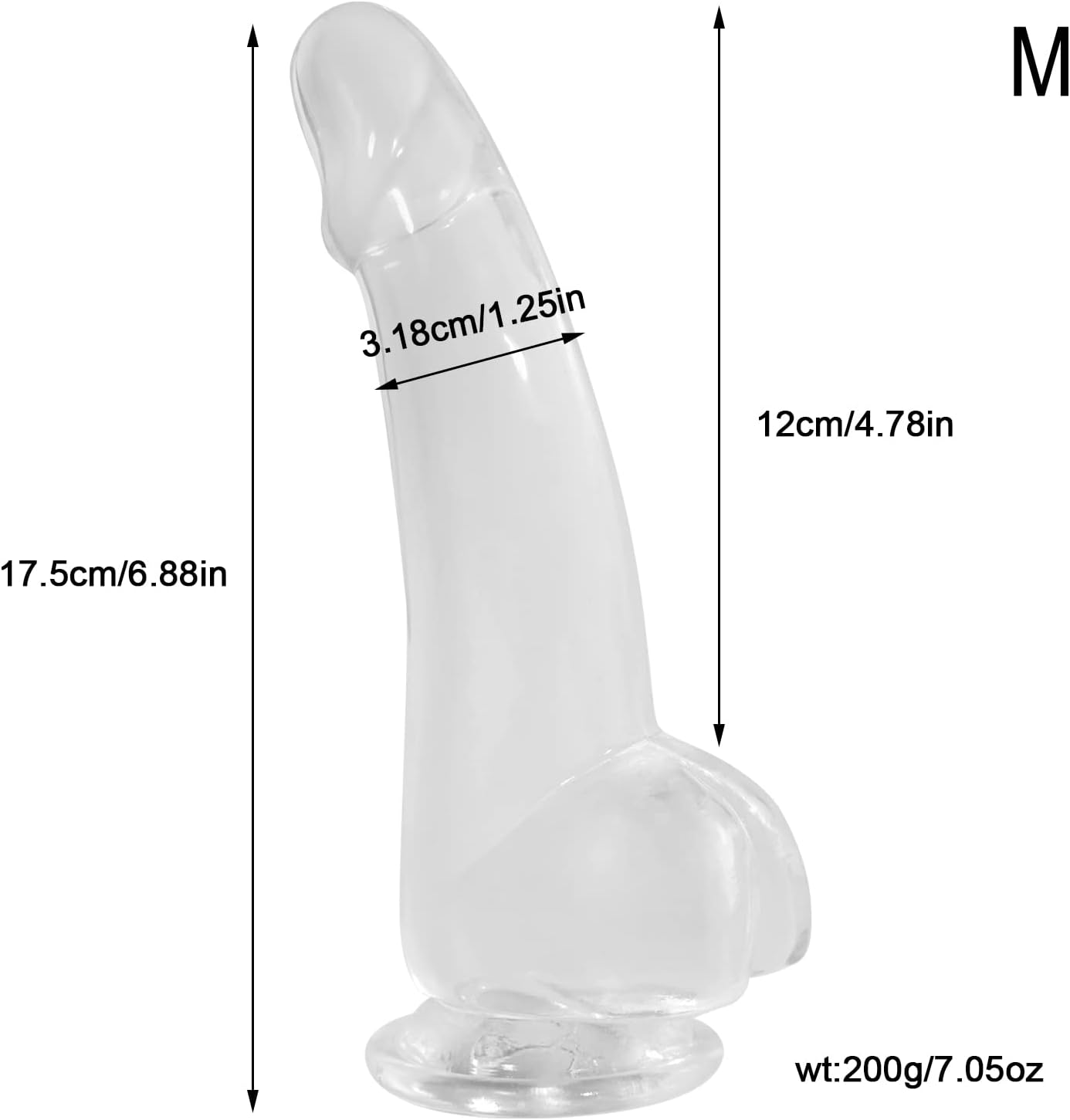 7-Inch Small Anal Dildos with Suction Cup. Soft Butt Plugs for Women and Men. G-spot.