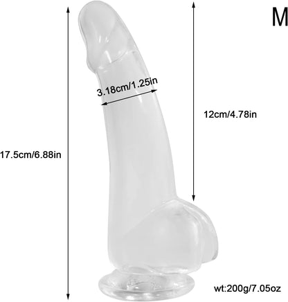 7-Inch Small Anal Dildos with Suction Cup. Soft Butt Plugs for Women and Men. G-spot.