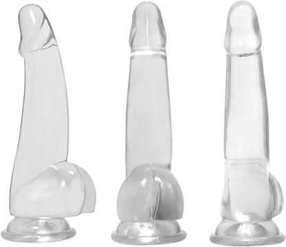 7-Inch Small Anal Dildos with Suction Cup. Soft Butt Plugs for Women and Men. G-spot.