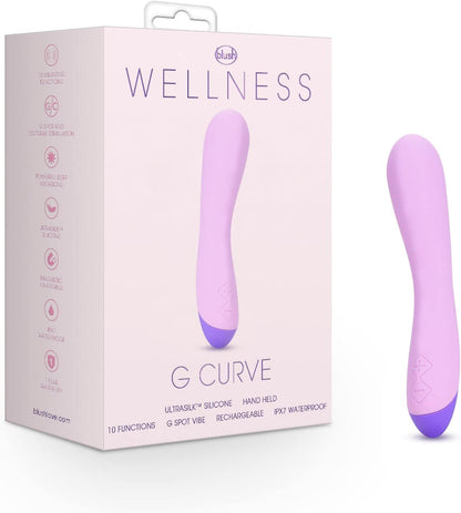 Blush Wellness Dual Sense - Innovative Touch-Sensitive Ultra Soft Silicone Massage Wand - Targets Sore Muscles - 10 Powerful Rumbly Vibration Functions On Both Ends of Massager - IPX7 Waterproof