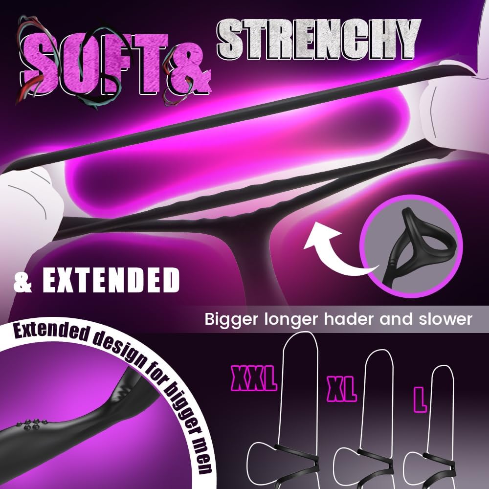 Wiggling Anal Vibrator Prostate Massager with Cock Ring. 9 Swing Thrusting & Vibrating Remote Control Anal Plug Dildo Shaped. Adult Male Sex Toys for Beginner & Advanced Player, Gay Toy for Men, Couples