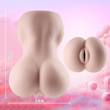 Flexibility Pocket Pussy Lifelike 3D Textured Vagina Masturbating Sex Toy for Men Realistic Loli Girl Textured Man Masturbation Adult Mini Torso Love Doll Pussies Stroker for Pleasure