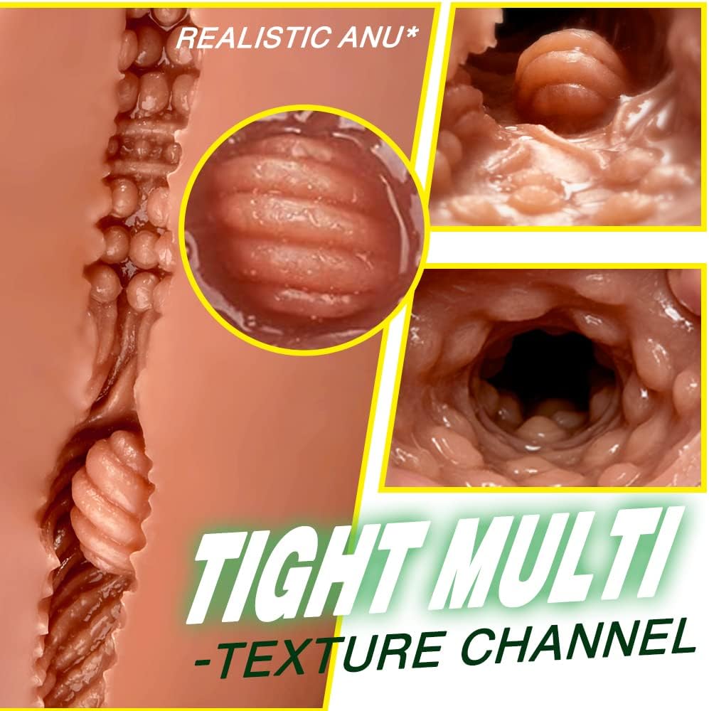 10.5 LB 2 in1 Torso Male Sex Doll with Realistic Dildo and Testis. Anal Male Masturbator with Tight Hole for Men Masturbation. Gohya Unisex Sex Toy for Couple Brown