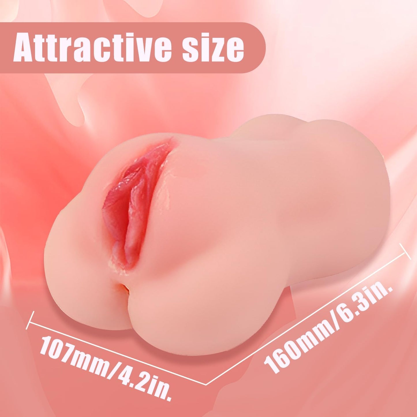 Male Masturbators Pocket Pussy Tight Silicone Blowjob Handsfree Underwear Men's Handheld Pocket Pussy Realistic Textured Pussies Pocket Pussy Silicone Pink A2