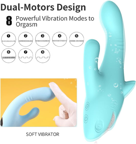 Super Quiet Portable Massage Device, Deep Massager, Rechargeable, with Handheld Electric High Intensity. Electric Vibrators Massagers for Portable Full Body Relaxation Vibrating Massage Tools (Blue)