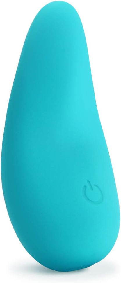 plusOne Mini Vibrator for Women - Made of Body-Safe Silicone. Fully Waterproof. USB Rechargeable - Personal Massager with 10 Vibration Settings. Teal