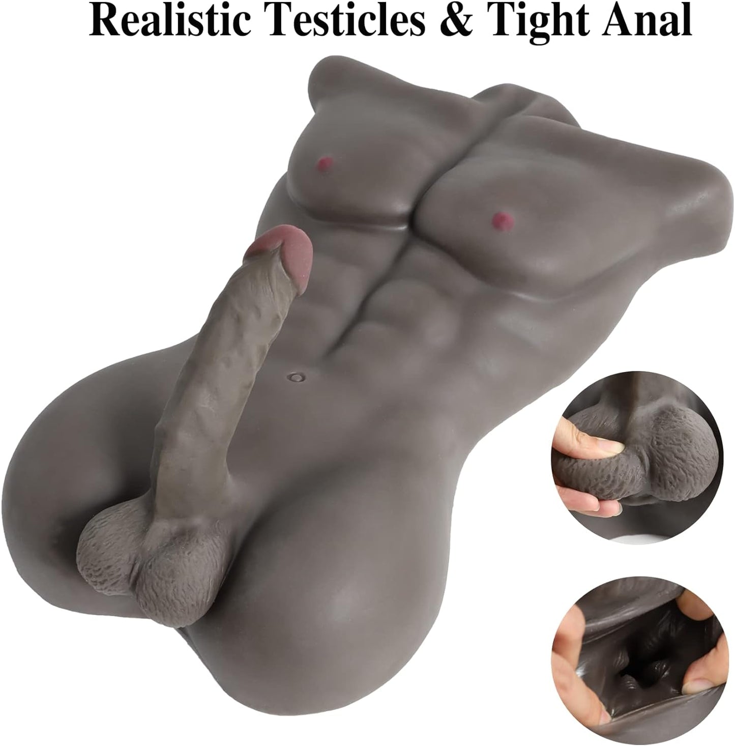 Male Sex Doll for Women with Large Realistic Dildo Sex Toys Male Torso Penis Sex Dolls with Tight Anal Sex for Female Masturbation Threesome Couple Sex Fun Unisex Toys. 18.74LB