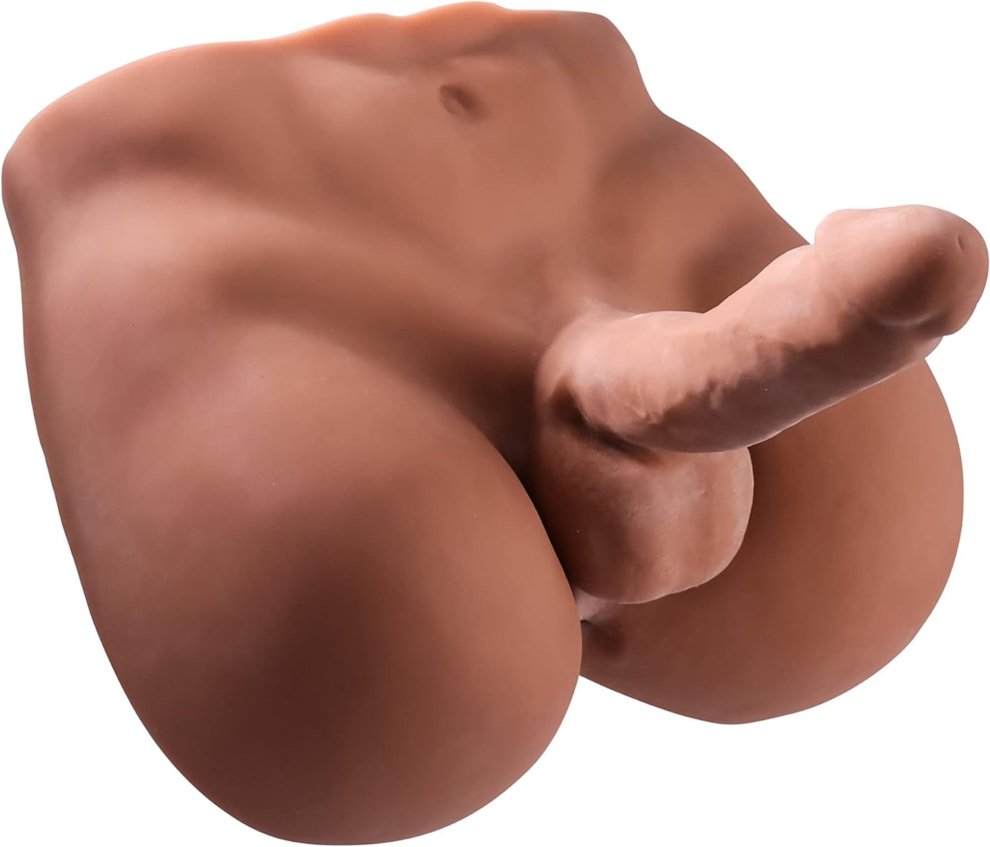 Lifelike Torso Male Sex Doll with Flexible Dildo, Realistic Sex Huge Cock 7.08 inches. Men Sex Dolls for Women Masturbation. Unisex Masturbator Sex Toy for Men, Women, Gay Couples.