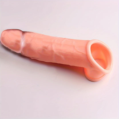 Reusable Wolf Teeth Cocksuit - Soft Simulation Penis Sheath with Cock Ring for Male and Couple Play