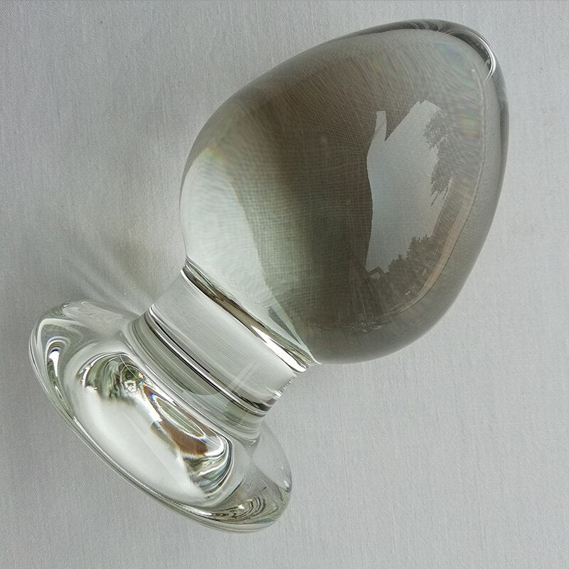 65mm Diameter Smooth Glass Anal Plug G Spot Stimulator Anal Expander Vagina Ball Anus Dilator Sex Toys for Women Glass Butt Plug