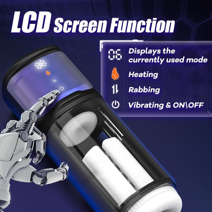 Male Masturbator Sex Toys For Men - Male Sex Toys Rubbing Heating Masturbator For Penis Stimulation. Adult Toys Men's Sex Toy With 6 Rubbing Thrusting & 9 Vibrating & 2 Heating Modes. Pocket Pussy Male
