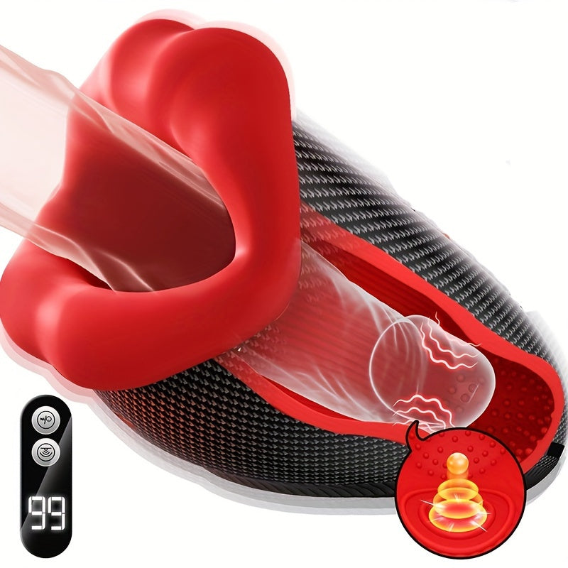 Male Sex Toys For Men Penis Vibrator - Male Masturbator Deep Throat-Mouth Men's Stroker 9 Tapping & Vibrating Penis Pump Trainer LCD 360° Wrapped Male Vibrator Adult Sex Toy