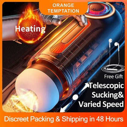 6-in-1 Automatic Suction Vibration Masturbators Male for Men, Realistic Vagina Pussy Blowjob Orgasm Cup Adult Sex Toys