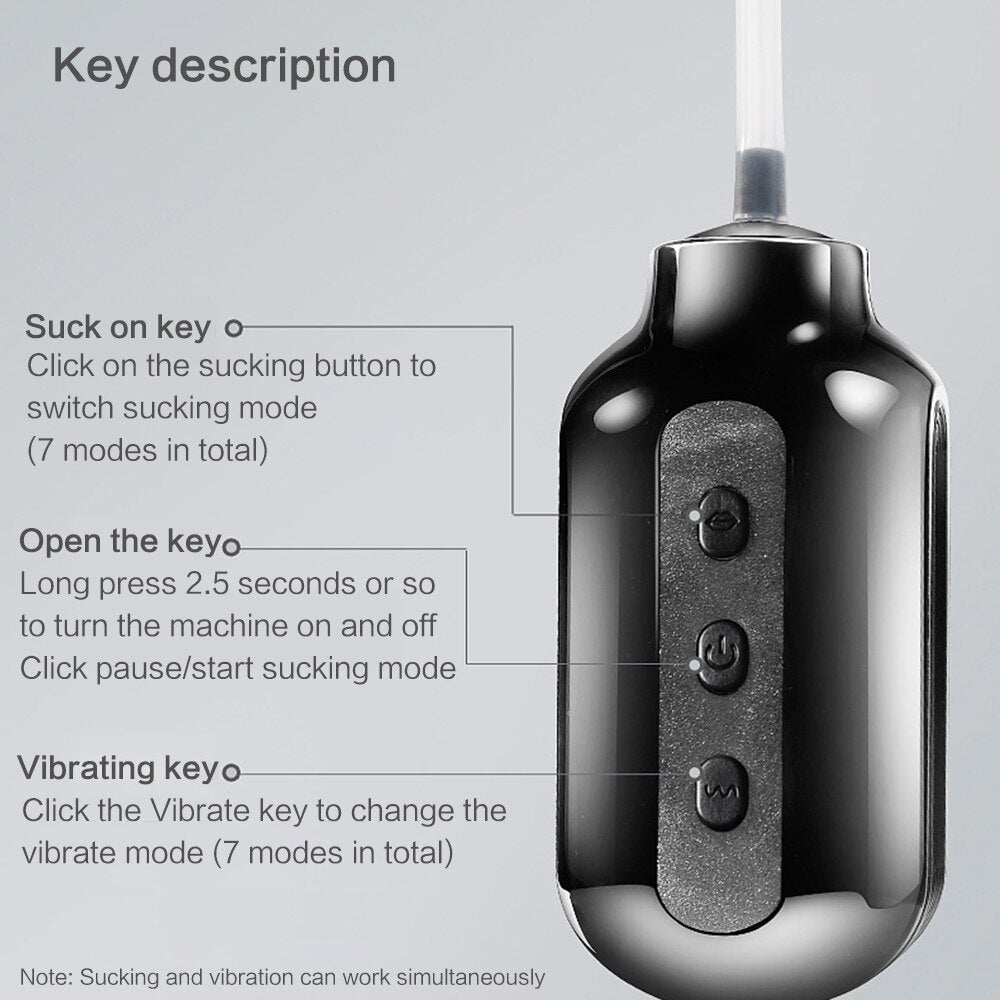 7 Modes Strong Suction Machine Oral Sex Male Masturbator Electric Deep Throat Clip Suction Blowjob Vibrating Pussy Sex Toys for Men