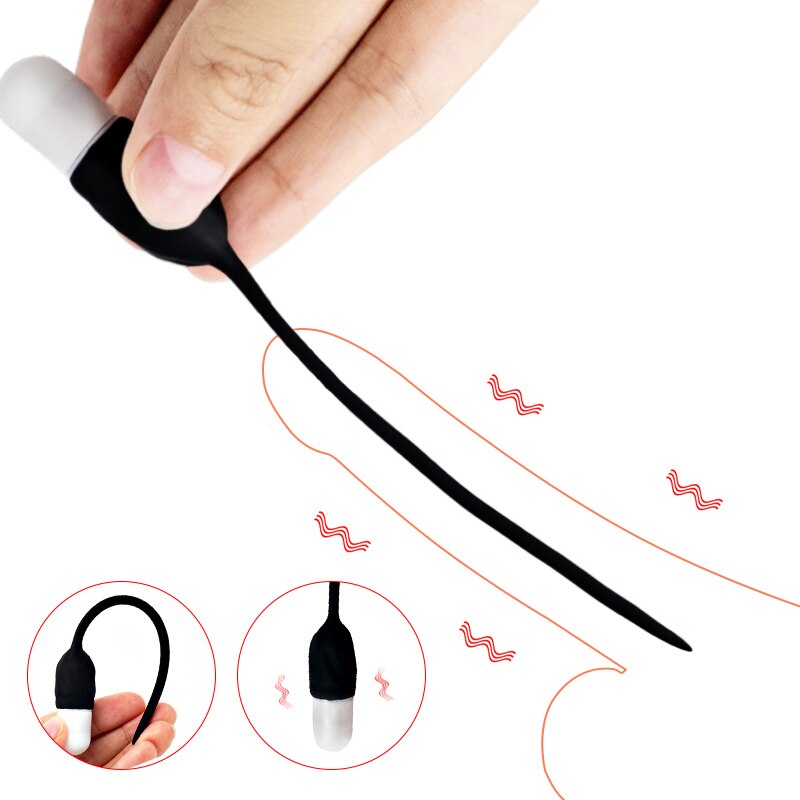 7 Modes Urethral Vibrator Horse Eye Stick Catheter Penis Plug Sex Toy for Men Vibrating Urethral Plug Penis Insert Dilator