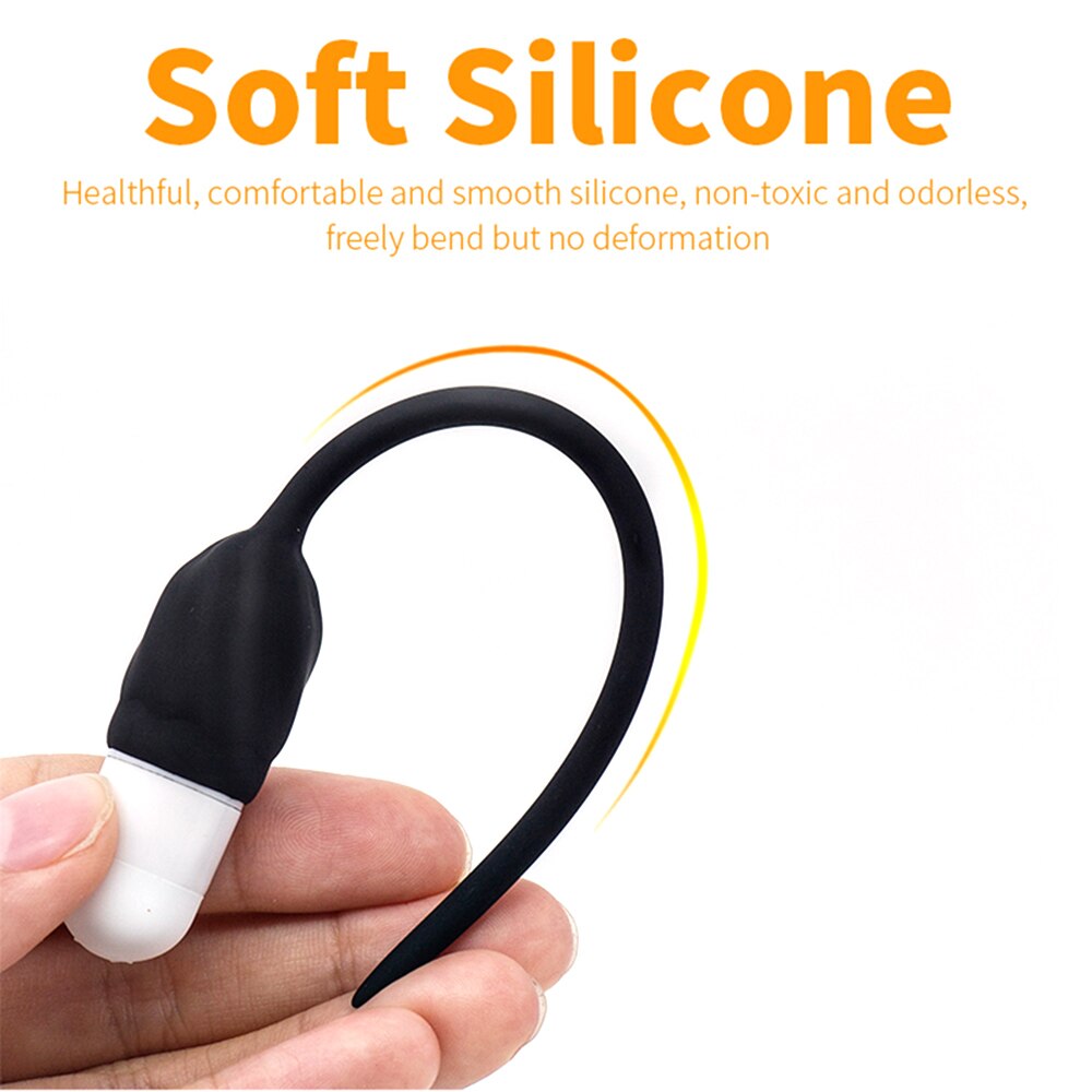 7 Modes Urethral Vibrator Horse Eye Stick Catheter Penis Plug Sex Toy for Men Vibrating Urethral Plug Penis Insert Dilator