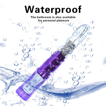7-Frequency Vibration Female Masturbation Device, Vibrating Swing, Frequency Conversion, Black Overlord AV Rotating Bead Rod