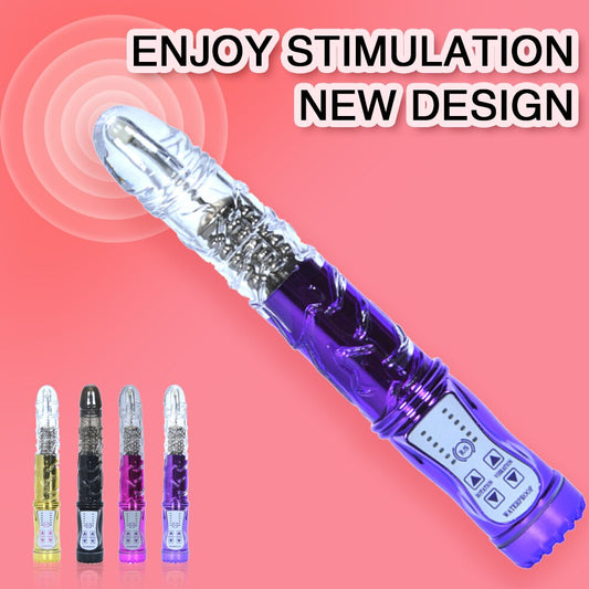 7 Frequency Vibration Female Masturbation Device Vibration Swing Frequency Conversion Black Overlord AV Rotating Bead Rod