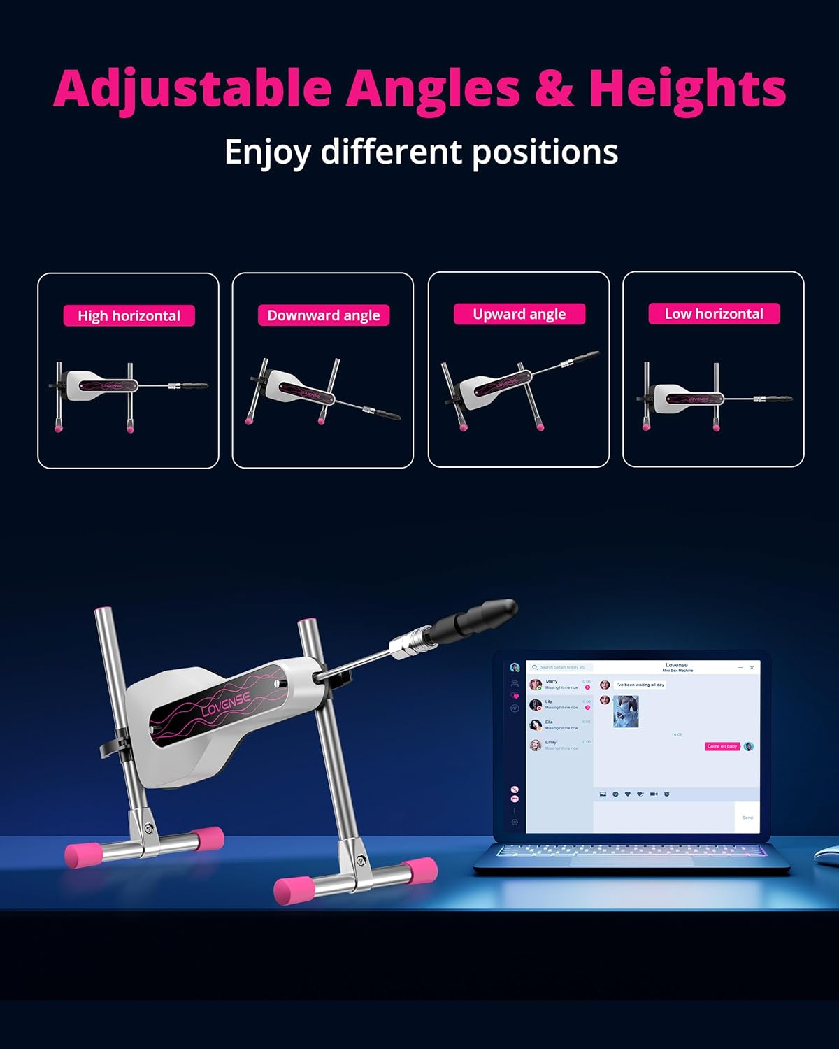 LOVENSE Mini Sex Machine. Sex Toys - Machines & Devices with Remote Control. Thrusting Machine for Women for G Spot Anal Stimulation. Adult Toys with Dildo Discreet Packaging