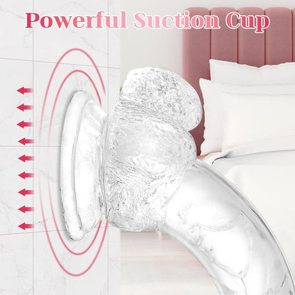 7.3-inch soft dildo. Realistic dildo. Human-safe material. With powerful suction cups. Suitable for women/men/gay. Adult toys for women or beginners.