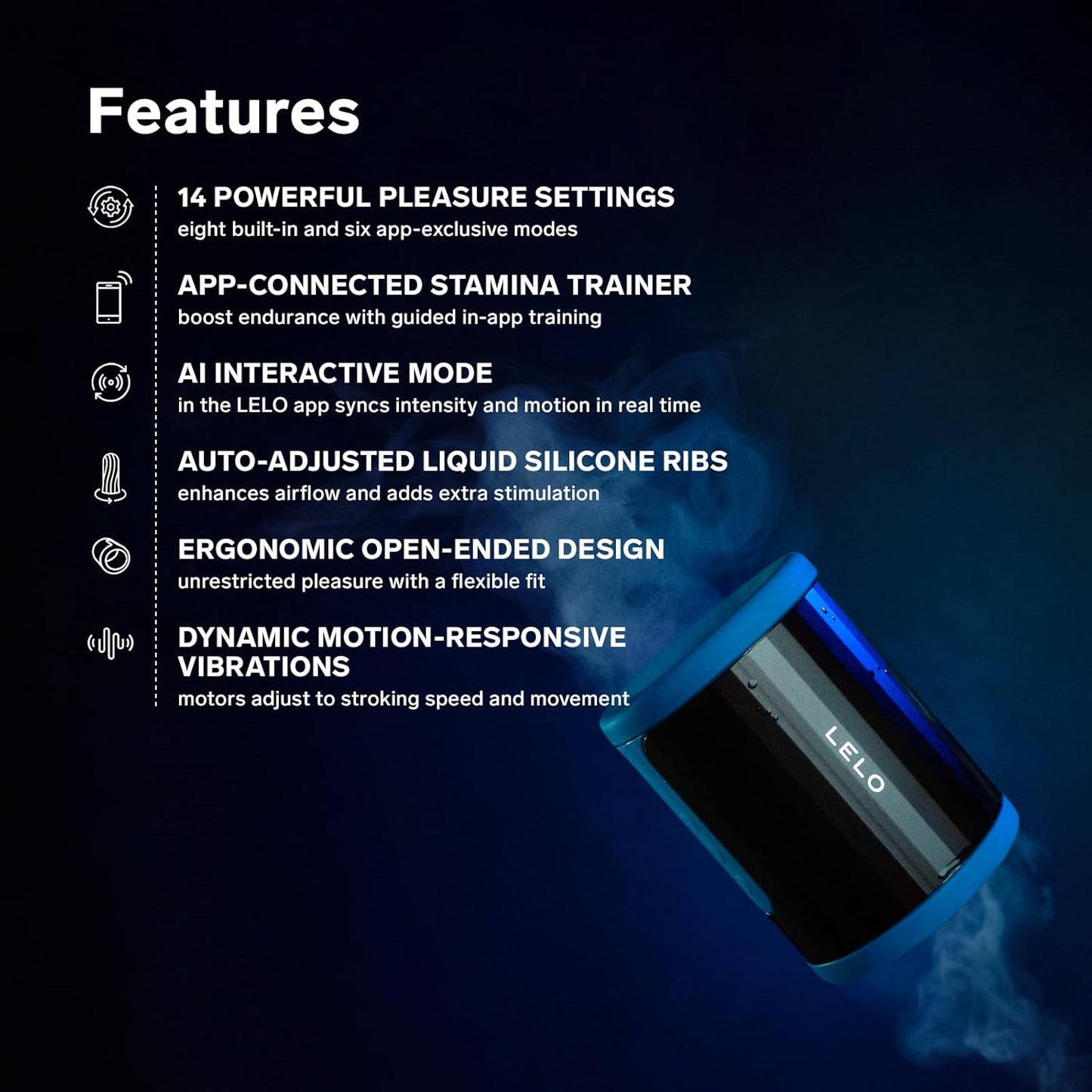 LELO F2S Stamina Trainer & Stroker with 14 Pleasure Settings. App and AI Mode. Male Masturbator Sex Toy for Men. Male Sex Toy. Hands Free Masturbator. Penis Pump. Blowjob Adult Toys Vibrator. Red