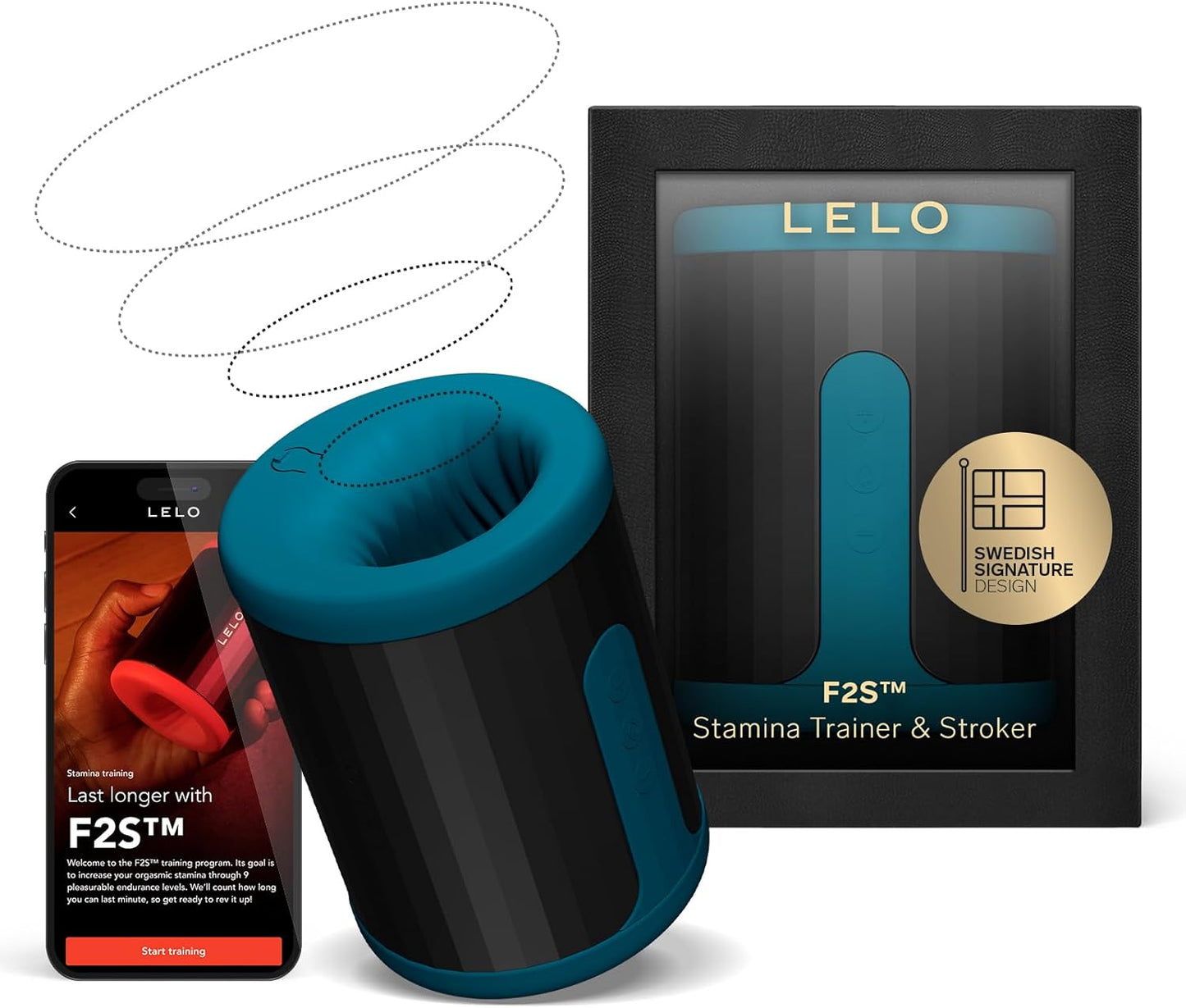 LELO F2S Stamina Trainer & Stroker with 14 Pleasure Settings. App and AI Mode. Male Masturbator Sex Toy for Men. Male Sex Toy. Hands Free Masturbator. Penis Pump. Blowjob Adult Toys Vibrator. Red