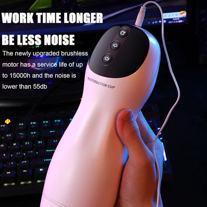 Automatic Male Masturbation Adult Toys Men Realistic Stroker with Vibrating & Thrusting Modes Male Vibrating Sucking Pocket Pussy Masturbator Stroking Toy Adult Sex Toys for Men