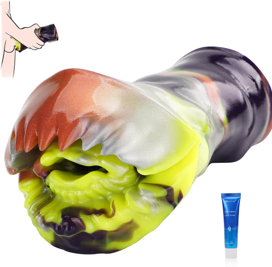 Sex Toys Male Masturbation Cup for Men - Colorful Men's Masturbators Stroker Monster-Like Shape. Realistic Vagina Textured Structure Masturbator. Perfect for Gay Men Penis Glans Training & Blowjob