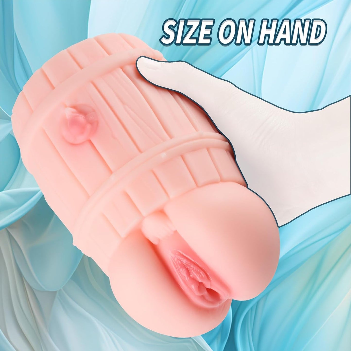 2LB Pocket Pussy Toy Male Masturbator. Female Sex Toy Girl Stuck in Barrel with Fake Pussy. 3D Realistic Sex Toys for Men with Barrel Sex Torso. Male Sex Toy for Men Masturbation