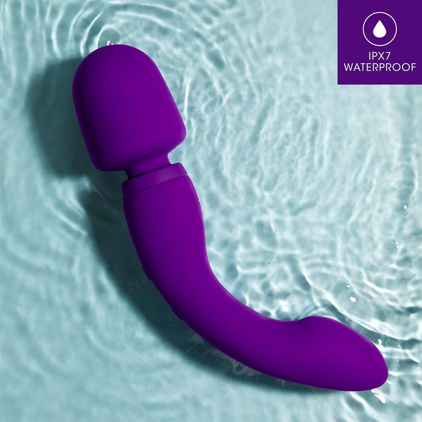 Blush Wellness Dual Sense - Innovative Touch-Sensitive Ultra Soft Silicone Massage Wand - Targets Sore Muscles - 10 Powerful Rumbly Vibration Functions On Both Ends of Massager - IPX7 Waterproof
