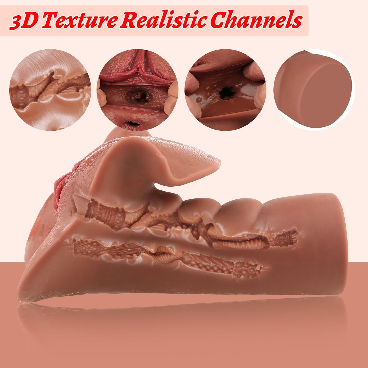 Pocket Pussy for Male Masturbator with Realistic Textured Vagina and Tight Anus. Men's Sex Toy for Guys, Masturbation Stroker, Sex Toys for Men, Pocket Pussies, Adult Toys, Men's Sex Orgasm