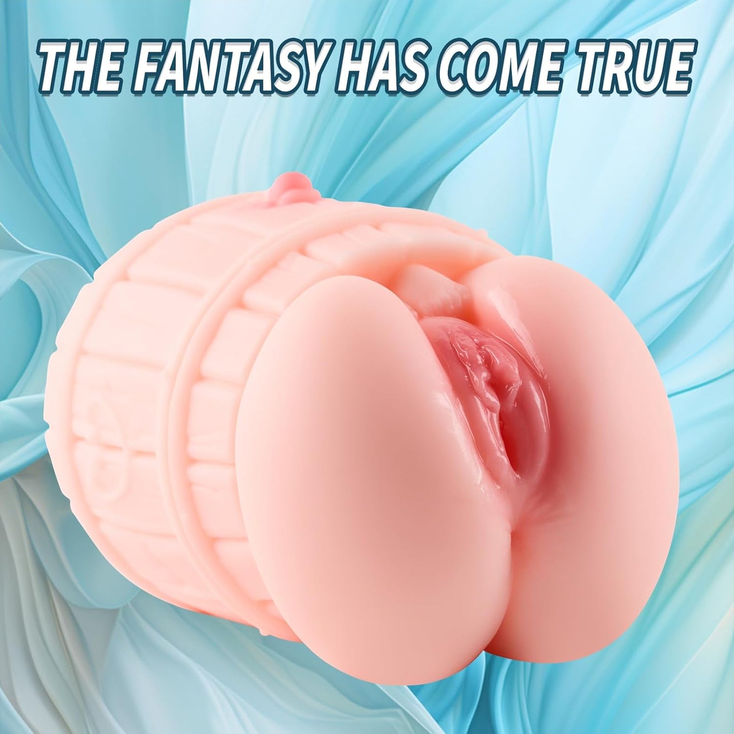 2LB Pocket Pussy Toy Male Masturbator. Female Sex Toy Girl Stuck in Barrel with Fake Pussy. 3D Realistic Sex Toys for Men with Barrel Sex Torso. Male Sex Toy for Men Masturbation