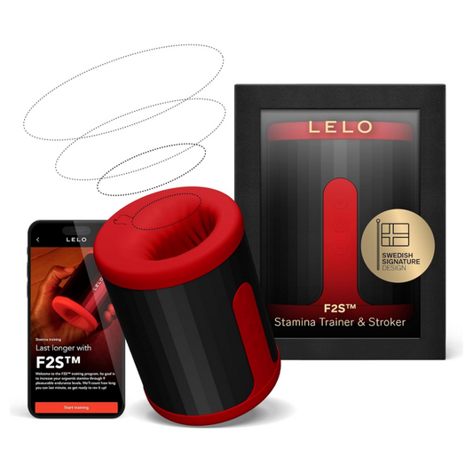 LELO F2S Stamina Trainer & Stroker with 14 Pleasure Settings. App and AI Mode. Male Masturbator Sex Toy for Men. Male Sex Toy. Hands Free Masturbator. Penis Pump. Blowjob Adult Toys Vibrator. Red