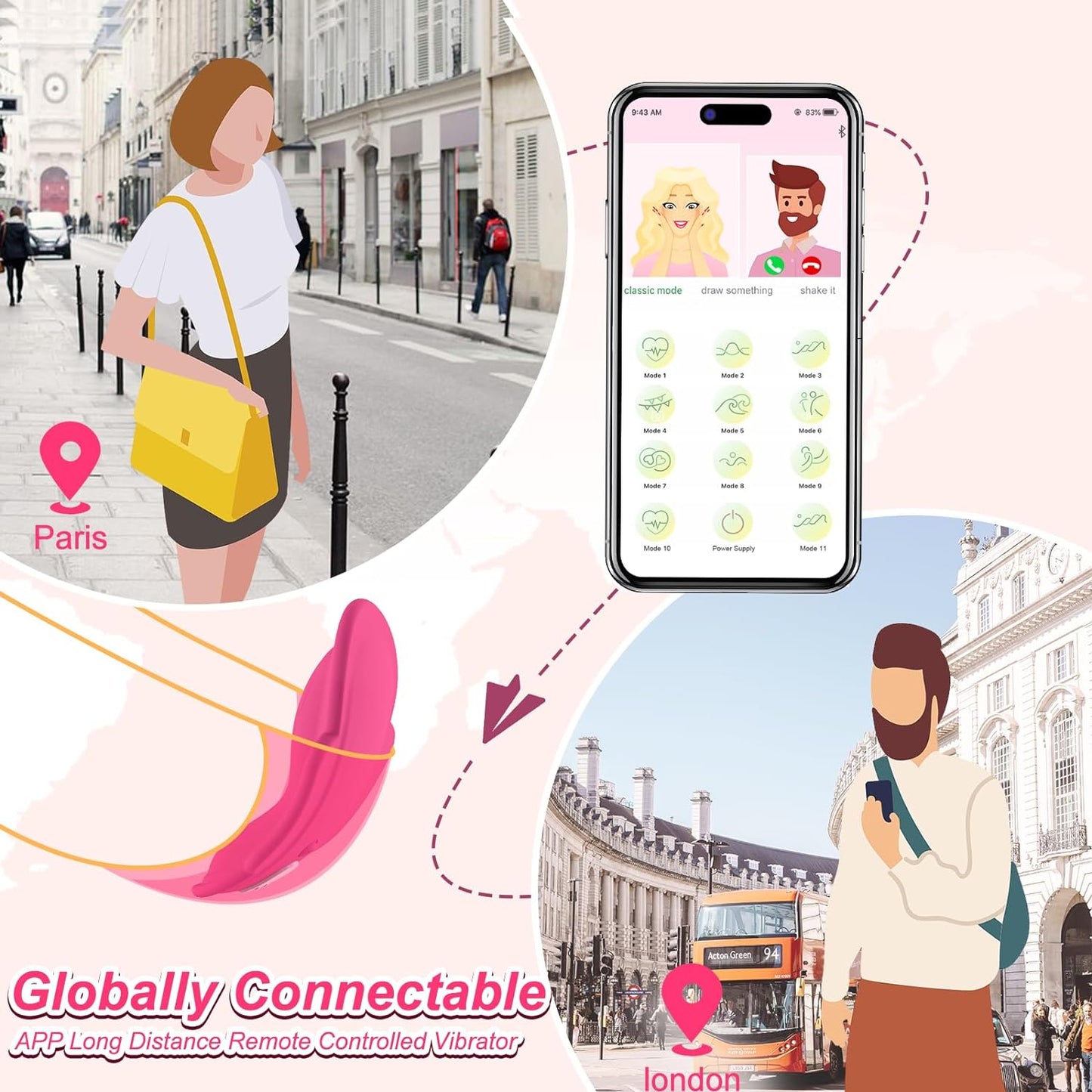 Wearable Panty APP Remote Control Vibrators Adult Sex Toys for Women or Couples. Clitoral Mini Egg Bullet Butterfly Vibrator Rose Toy. G Spot Dildo Vagina Stimulator with Tongue Licking Sex Machine