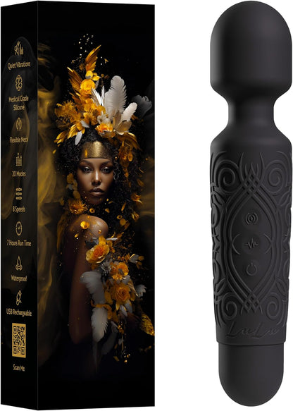 7+ Personal Massager - Cordless. Therapeutic & Rechargeable Mini Stress Relief Silicone - for Foot Back Neck - Upgraded Memory 5 Speeds 20 Patterns