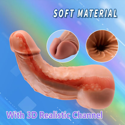 2-in-1 Realistic Dildo Pocket Pussy Male Masturbator with Penetrable Pee-Hole and Anus. Lifelike Dildo-Shaped Male Sex Toys with Balls for Gay Sex. Eterfore Male Sex Doll for Men Couple …