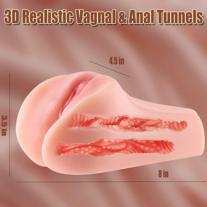 Pocket Pussy Lifelike Textured Vagina Masturbating Sex Toy for Men Realistic Adult Textured Male Masturbation Mini Torso Love Pussies Stroker
