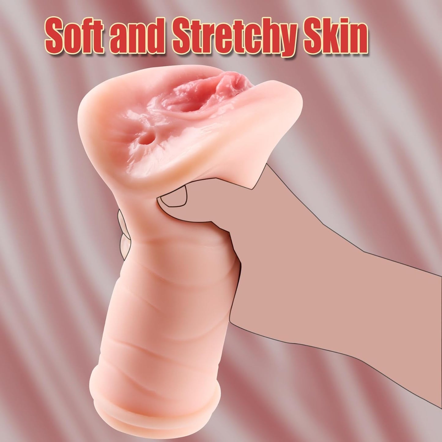 Pocket Pussy Lifelike Textured Vagina Masturbating Sex Toy for Men Realistic Adult Textured Male Masturbation Mini Torso Love Pussies Stroker