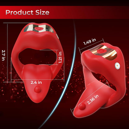 Vibrating Cock Ring Sex Toys for Men. Penis Ring Tongue Design with 9 Vibration Modes. Adult Toys Vibrator with App Control. Male Couples Sex Toys Clitoral Vibrator. Adult Sex Toys & Games for Couples