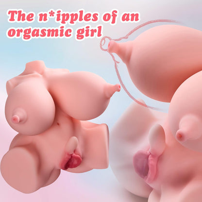 Zonbik 11lb Lifelike Adult Sex Doll Male Masturbator. 3-in-1 Super Butterfly Labia Female Love Doll 3D Realistic Torso Sex Dolls with Pussy Ass Boobs Masturbation Sex Toys for Men, TPE Material