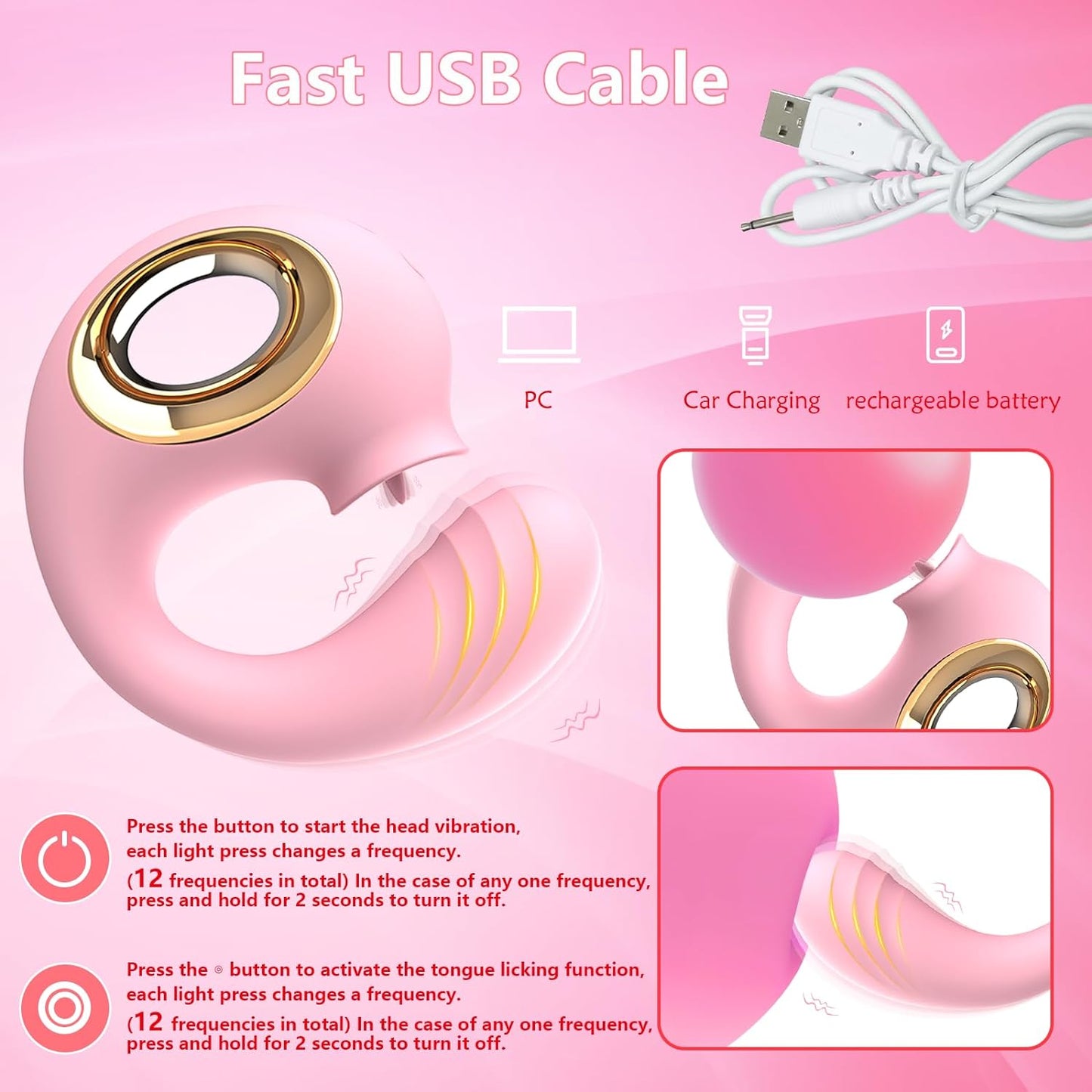Bluetooth Rabbit Vibrators for Couples. Wearable Vibrator. Waterproof. USB Quick Cable. Quiet. Gift for Her. SSD0306BT.498