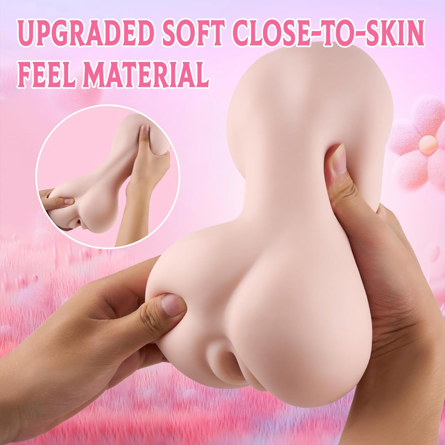 Flexibility Pocket Pussy Lifelike 3D Textured Vagina Masturbating Sex Toy for Men Realistic Loli Girl Textured Man Masturbation Adult Mini Torso Love Doll Pussies Stroker for Pleasure