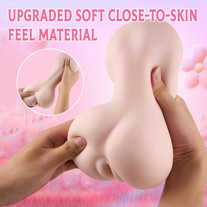 Flexibility Pocket Pussy Lifelike 3D Textured Vagina Masturbating Sex Toy for Men Realistic Loli Girl Textured Man Masturbation Adult Mini Torso Love Doll Pussies Stroker for Pleasure