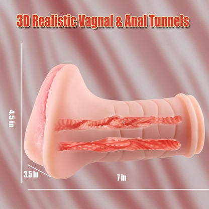 Pocket Pussy Lifelike Textured Vagina Masturbating Sex Toy for Men Realistic Adult Textured Male Masturbation Mini Torso Love Pussies Stroker